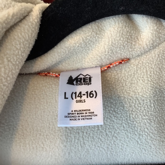 REI Girls Red Waterproof Jacket Size Girls Large (14-16) - Picture 5 of 6